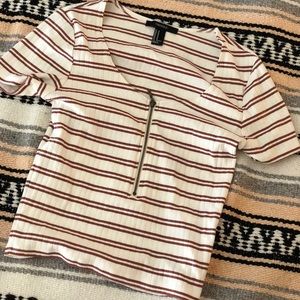 Forever 21 zip up shirt